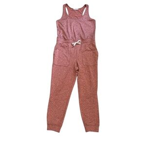 Alpine Design Orange & White Heathered Jumpsuit Romper